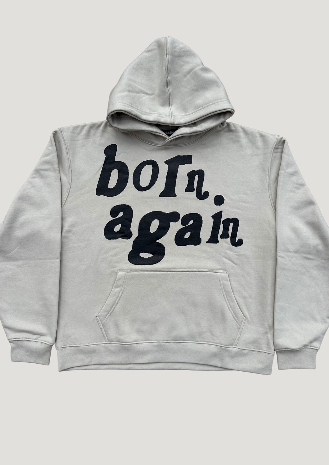 "BORN AGAIN" Hoodie Ecru
