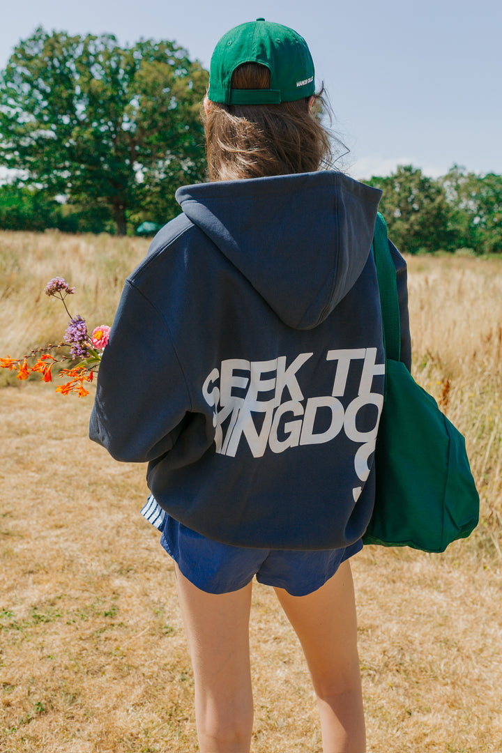 "SEEK THE KINGDOM" ZIP PETROL BLUE