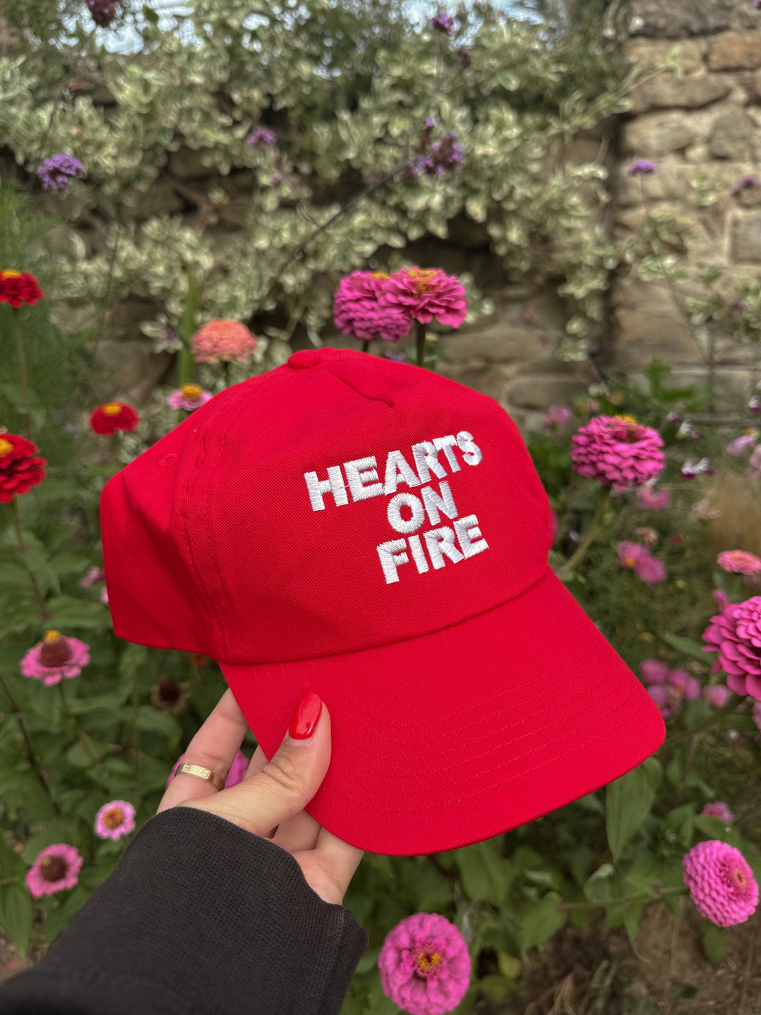 "HEARTS ON FIRE" CAP