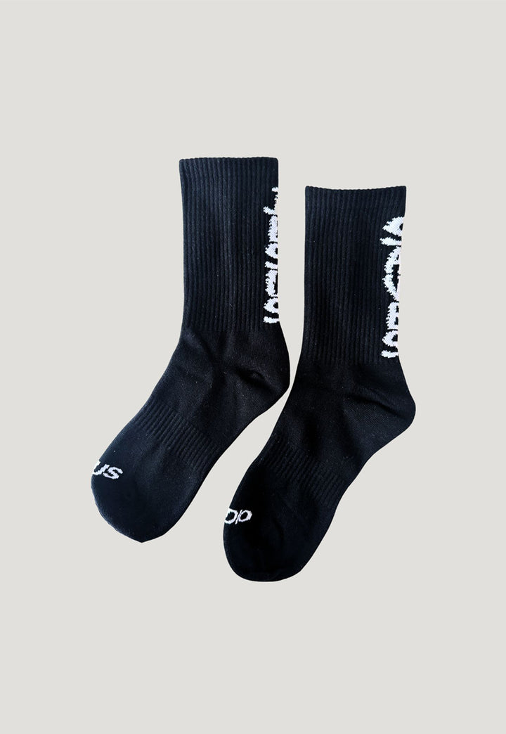 "JESUS SAVES" FIRE SOCKS BLACK