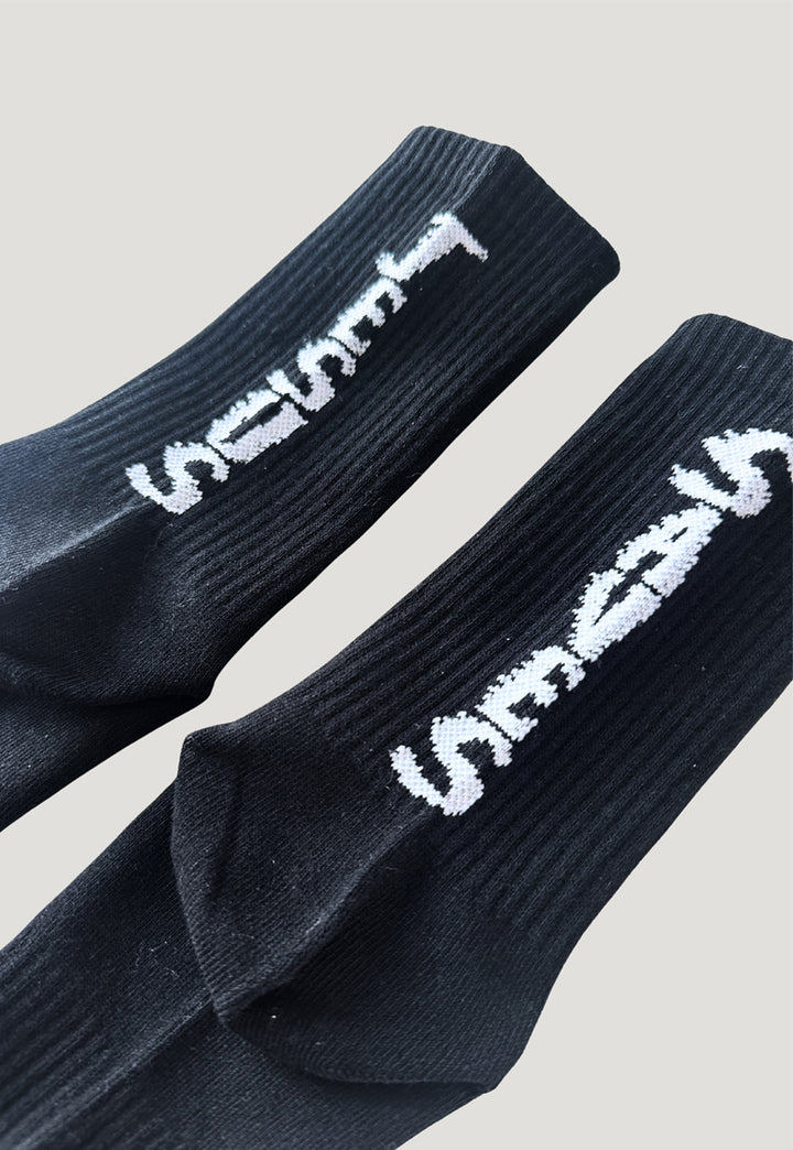"JESUS SAVES" FIRE SOCKS BLACK