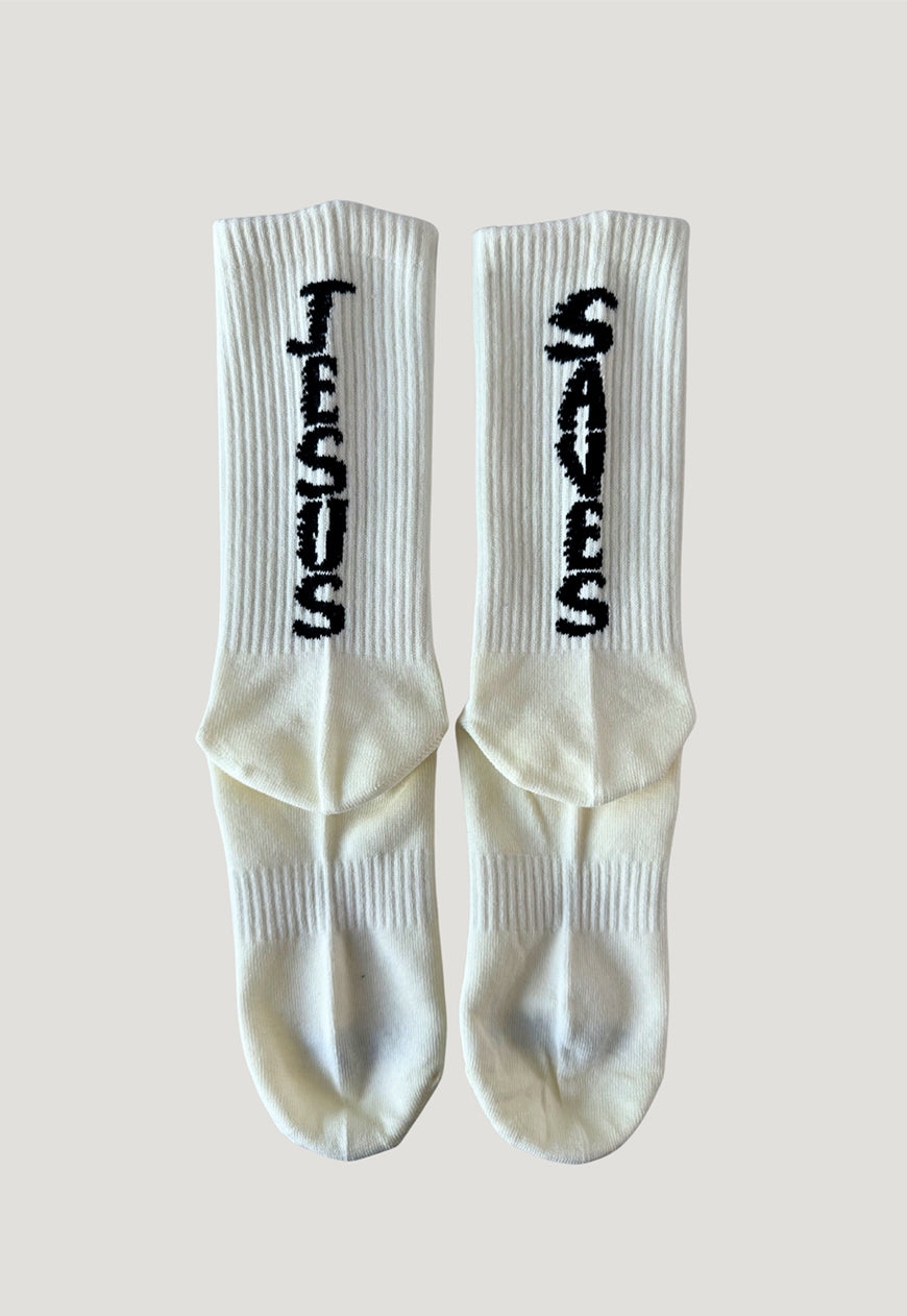 "JESUS SAVES" FIRE SOCKS