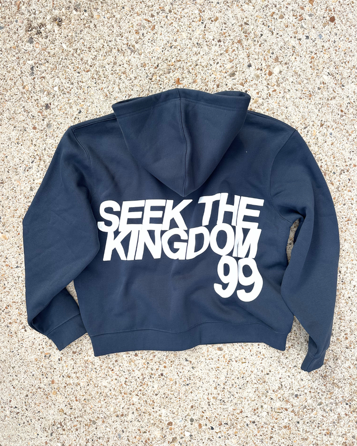 "SEEK THE KINGDOM" ZIP PETROL BLUE