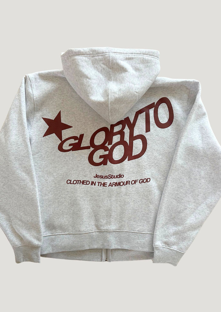 "GLORY TO GOD" ZIP HOODIE