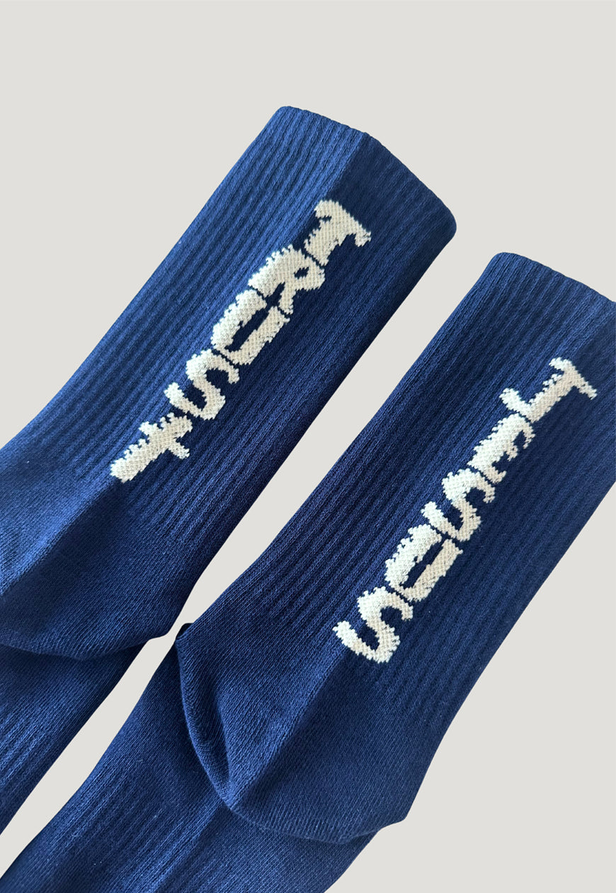 "TRUST JESUS" FIRE SOCKS NAVY