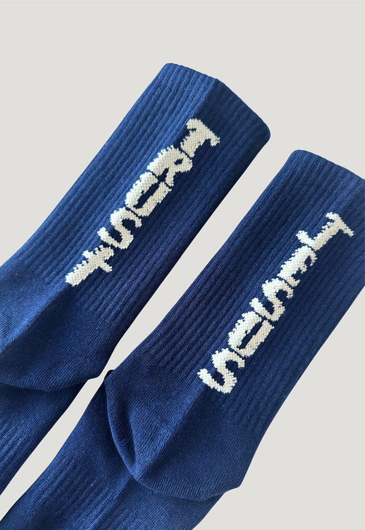 "TRUST JESUS" FIRE SOCKS NAVY